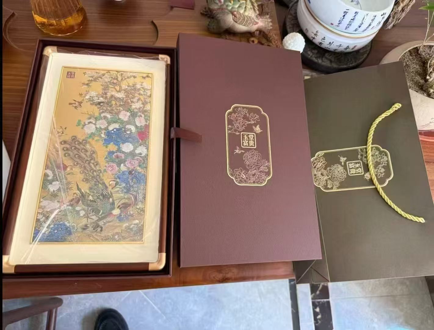 玉堂富贵孔雀刺绣珍藏